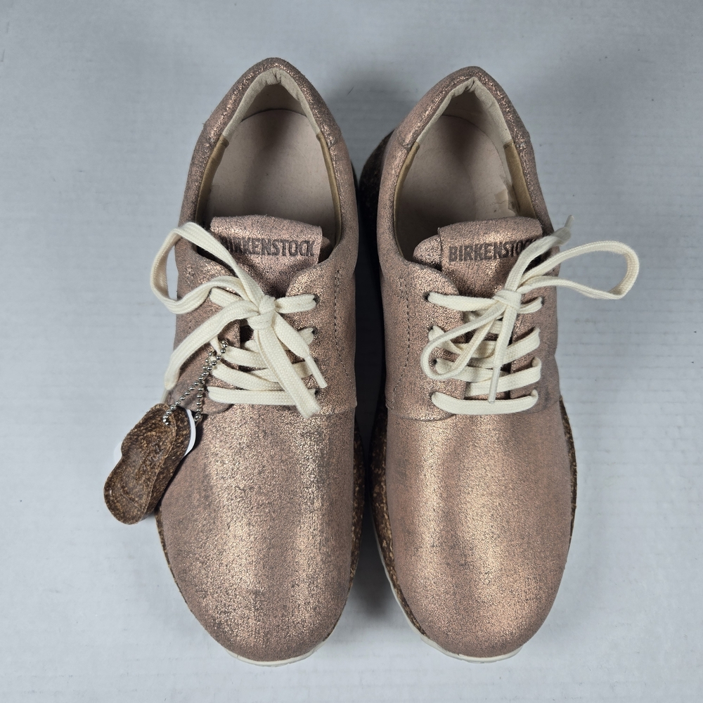 Birkenstock Wrigley Dusty Rose Metallic Sneakers Size EU 39 Narrow US Women's 8 - Picture 4 of 11
